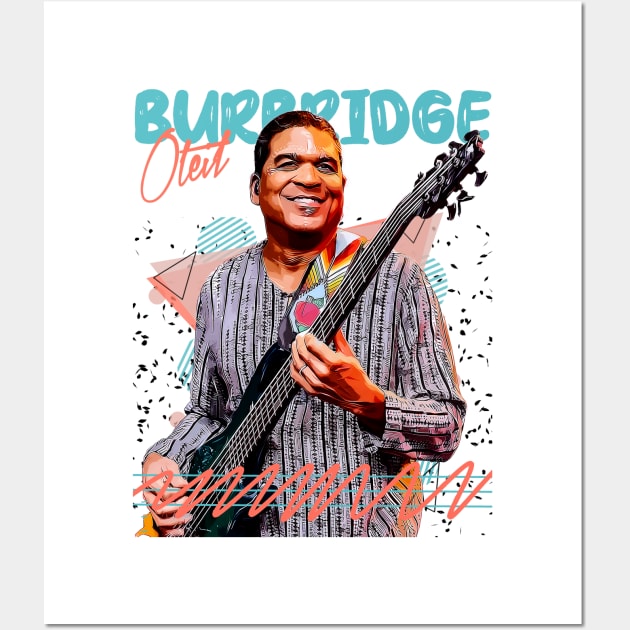 Retro Oteil Burbridge Fan Art Design Wall Art by Nandin Putri